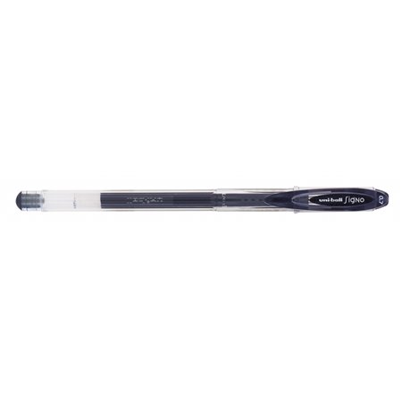 Caneta de tinta gel Uni-ball Signo UM-120 - Ponta esferográfica de 0,7 mm - Tinta resistente à água e à luz - Preta