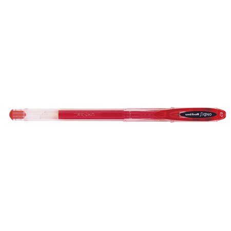 Caneta Rollerball Uni-ball Signo UM-120 com Tinta Gel - Ponta Esferográfica de 0,7 mm - Tinta Resistente à Água e à Luz - Vermel