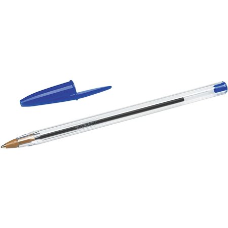 Caneta Esferográfica Bic Cristal Original - Ponta Redonda de 1,0 mm - Traço de 0,4 mm - Tinta à Base de Óleo - Azul