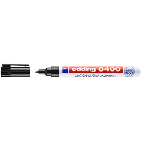 Marcador permanente Edding 8400 para CD, DVD e Blu-ray - Ponta redonda - Espessura da linha entre 0,5 e 1 mm - Resistente à água