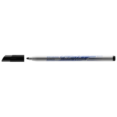 Marcador para quadro branco Bic Velleda 1721 - Ponta fina - Espessura da linha de 1,5 mm - Apagamento ideal - Preto