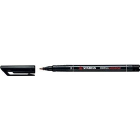 Marcador permanente Stabilo OHPen - Ponta fina - Largura da linha de 0,7 mm - Empunhadura antiderrapante - Tampa ventilada - Pre