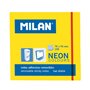 Bloco de notas adesivas Milan com 100 unidades - Removíveis - 76 mm x 76 mm - Amarelo Neon