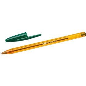 Caneta Esferográfica Bic Cristal Original Fine - Ponta Redonda de 0,8 mm - Traço de 0,30 mm - Tinta à Base de Óleo - Translúcida