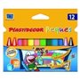 Bic Kids Plastidecor Peques Caixa com 12 giz de cera triangulares - Ideal para crianças pequenas - Textura macia - Não mancha