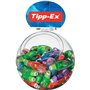 Suporte expositor Tipp-Ex Micro Tape Twist, 60 fitas corretivas de 5,00 mm x 8 m - Cabeça giratória - Escrita instantânea - 4 co