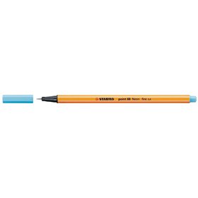 Caneta de fibra Stabilo Point 88 de ponta fina - Espessura da linha: 0,4 mm - Tinta à base de água - Azul neon