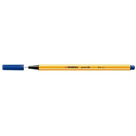 Caneta de fibra Stabilo Point 88 de ponta fina - Espessura da linha: 0,4 mm - Tinta à base de água - Azul escuro