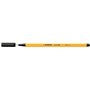 Caneta de fibra Stabilo Point 88 de ponta fina - Espessura da linha de 0,4 mm - Tinta à base de água - Preta