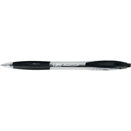 Caneta Esferográfica Retrátil Bic Atlantis Classic - Ponta de 1mm - Corpo Transparente com Área de Apoio para os Pés - Preta