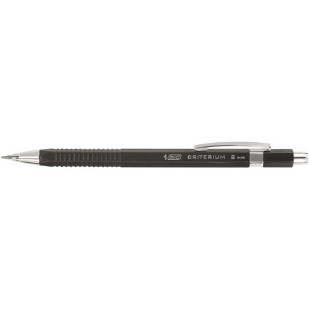 Lapiseira Bic Criterium 2mm HB com Borracha - Ponta Retrátil - Clipe Metálico - Corpo Preto