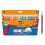 Conjunto de 24 marcadores Bic Kids Couleur - Ponta média - Laváveis - Cores sortidas