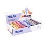 Caixa Milan com 10 bastões de massa de modelar de 150g - Base de amido de milho - Sem glúten - Misturáveis - Cores sortidas