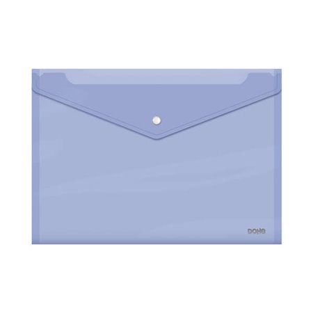Envelope para documentos Dohe Folio+ - Fecho de pressão - Polipropileno transparente de 150 mícrons - Roxo