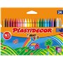 Caixa com 24 giz de cera Bic Kids Plastidecor - Extra resistentes - Fáceis de apontar - Não mancham
