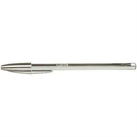 Caneta Esferográfica Bic Cristal Shine - Ponta Média de 1,0 mm - Tinta à Base de Óleo - Corpo Prateado Elegante - Preta