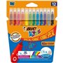 Conjunto de 12 marcadores Bic Kids Couleur - Ponta média - Laváveis - Cores sortidas