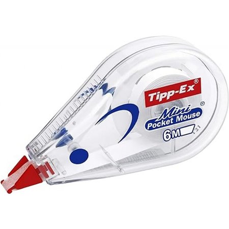 Fita Corretiva Tipp-Ex Mini Pocket Mouse 5mm x 6m - Escrita Instantânea - Estojo Transparente