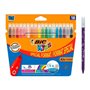 Conjunto de 18 marcadores Bic Kids Couleur - Ponta média - Laváveis - Cores sortidas