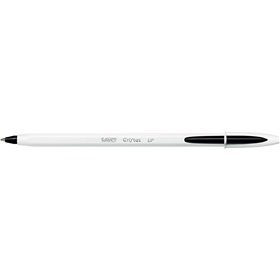 Caneta Esferográfica Bic Cristal Up - Ponta de 1,2 mm - Tinta à base de óleo - Corpo branco - Cor preta