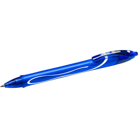 Caneta Gel Retrátil Bic Gel-Ocity Quick Dry - Ponta Média de 0,7 mm - Tinta Gel - Antiborrões - Secagem Ultrarrápida - Azul