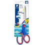 Tesoura escolar infantil Staedtler Noris 965 - Aço inoxidável - Corte suave e ergonômico - Comprimento 21 cm