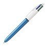 Caneta Esferográfica Retrátil Bic Original 4 Cores - Ponta Média de 1,0 mm - Tinta à Base de Óleo - Corpo Azul/Branco - 4 Cores