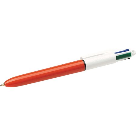 Caneta Esferográfica Retrátil Bic Original de Ponta Fina, 4 Cores - Ponta de 0,8 mm - Espessura da Linha de 0,36 mm - Tinta à Ba