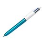 Caneta Esferográfica Retrátil Bic Shine 4 Cores - Ponta de 1mm - Espessura da Linha de 0,4mm - Tinta à Base de Óleo - Corpo em A