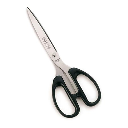 Tesoura Rapesco Essential em aço inoxidável, 21 cm - Cabos ergonômicos - Adequada para destros e canhotos - Preta