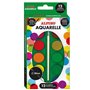 Conjunto de 12 aquarelas Alpino - 28 mm de diâmetro - Cores intensas - Inclui pincel - Cores sortidas