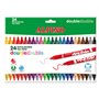 Conjunto duplo Alpino com 24 marcadores de ponta dupla - ponta grossa de 3,6 mm e ponta fina de 2,3 mm - tinta super lavável - i