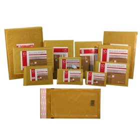Saco acolchoado Bismark Kraft nº 14 180x265mm - Revestimento interno com bolhas de ar - Fecho autoadesivo - Ideal para envios co