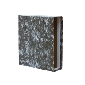 Capa para Arquivo Bismark AZ Folio - Papelão com Linhas - Preto Mesclado
