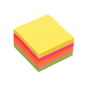 Bloco de notas adesivas Bismark com 250 unidades, 50x50mm - 5 cores neon