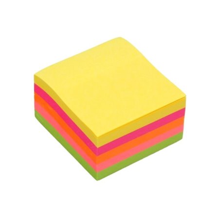 Bloco de notas adesivas Bismark com 250 unidades, 50x50mm - 5 cores neon