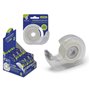 Fita adesiva invisível Bismark 19mm x 33m com suporte para rolo - Corpo em plástico - Ideal para uso escolar - Transparente