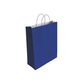 Sacola de papel celulósico Bismark - Medidas: 40x14x32cm - Azul