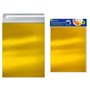 Pacote com 4 envelopes metálicos Bismark - Medidas: 324 x 254 mm - Fecho autoadesivo - Ideal para presentes - Cor dourada