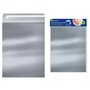 Conjunto de 4 envelopes metálicos Bismark - Medidas: 324 x 254 mm - Fecho autoadesivo - Ideal para presentes - Cor: Prata