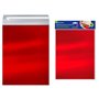 Pacote com 4 envelopes metálicos Bismark - Medidas: 324 x 254 mm - Fecho autoadesivo - Ideal para presentes - Vermelho metálico