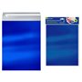 Conjunto de 4 envelopes metálicos Bismark - Medidas: 324 x 254 mm - Fecho autoadesivo - Ideal para presentes - Azul metálico