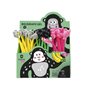 Caneta Bismark Animals Gorilla Soft Touch com Gorilas Divertidos - Ponta Fina - Tinta Gel Preta - 3 Desenhos Diferentes