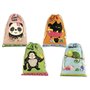 Lancheira Escolar Bismark com Estampa de Animais - Medidas: 22x35cm - Fecho com Cordão - 4 Estampas Diferentes