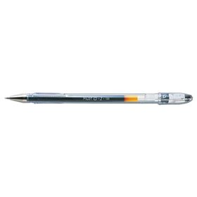 Caneta em gel Pilot G1 - Recarregável - Ponta esferográfica de 0,5 mm - Traço de 0,3 mm - Corpo transparente - Preta