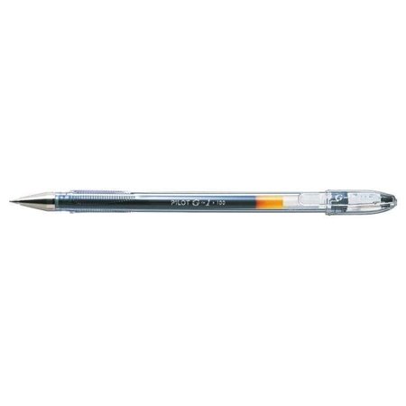 Caneta em gel Pilot G1 - Recarregável - Ponta esferográfica de 0,5 mm - Traço de 0,3 mm - Corpo transparente - Preta