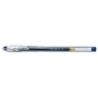 Caneta em gel Pilot G1 - Recarregável - Ponta esferográfica de 0,5 mm - Traço de 0,3 mm - Corpo transparente - Azul