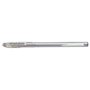 Caneta em gel Pilot G1 - Recarregável - Ponta esferográfica de 0,7 mm - Traço de 0,32 mm - Corpo transparente - Prateada