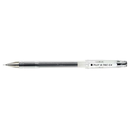 Caneta em gel Pilot G-Tec C4 - Ponta extrafina - Recarregável - Ponta esferográfica de 0,4 mm - Largura da linha de 0,2 mm - Pre