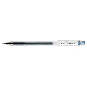 Caneta em gel Pilot G-Tec C4 - Ponta extrafina - Recarregável - Ponta esferográfica de 0,4 mm - Largura da linha de 0,2 mm - Azu